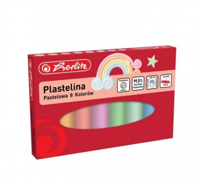 Plastelina pastelowa 8 kolorów