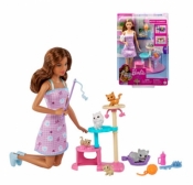 Barbie lalka zabawa z kotkami