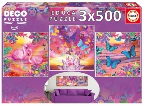 Puzzle 3x500 elementów Widoki tropikalne (17688)