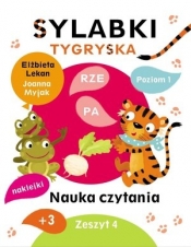 Sylabki Tygryska. Nauka czytania Poziom 3. Zeszyt 4 - Elżbieta Lekan, Joanna Myjak (ilustr.)