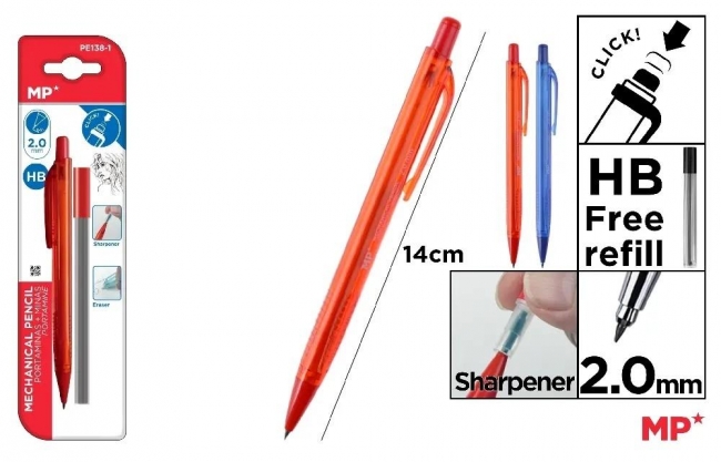 <img src='https://webimage.pl/pics/881/8/d8435464168881.jpg' style='height:440px' /> Ołówek automatyczny + rysiki 2.0mm MIX