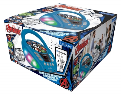 <img src='https://webimage.pl/pics/881/9/d3380743089881.jpg' style='height:440px' /> Odtwarzacz CD Bluetooth Avengers z efektami świetlnymi RCD109AV