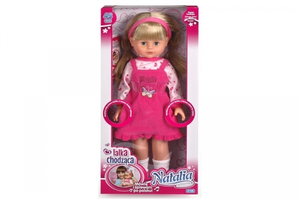 Lalka Natalia chodzi i śpiewa 45 cm w sukience (144882)