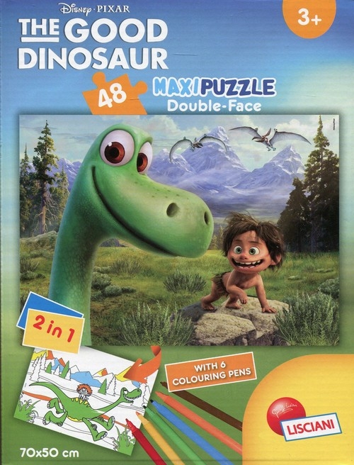 Puzzle dwustronne maxi 48 Dobry dinozaur (304-52882)