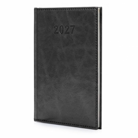 Kalendarz 2027 A5 Agenda Tygodniowy Czarny