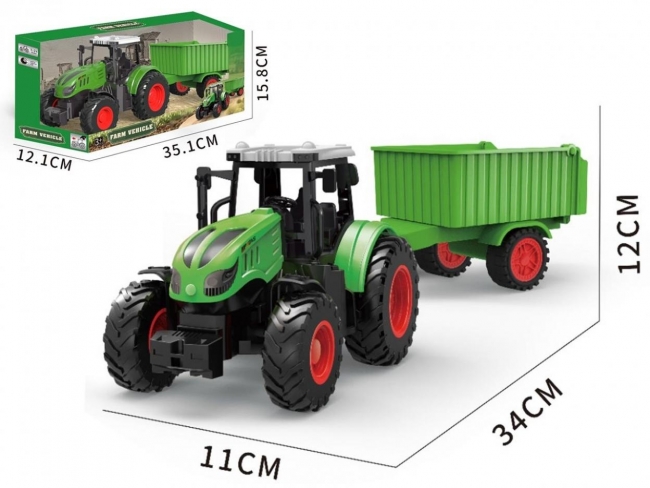 Traktor z przyczepą 34x11x12cm