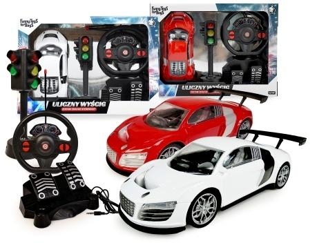 Auto RC z kierownicą I sygnalizacją świetlną MIX