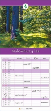 Kalendarz wieloplanszowe 2018 - Malowniczy las