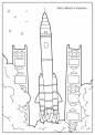 Kolorowe planety i kosmos z naklejkami