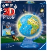 Ravensburger, Puzzle 3D: Globus podświetlany (11288) Wiek: 6+