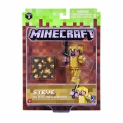 Minecraft - figurka Steve w złotej zbroi (Uszkodzone opakowanie)