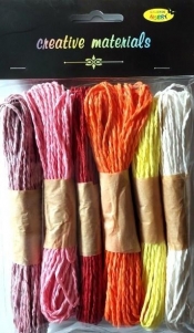 Sznurki papierowe 6 kolorów