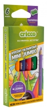 Kredki Cricco Trójkątne Mini Jumbo 6-Kol. op. Kartonowe z Temperówką/ Opak.