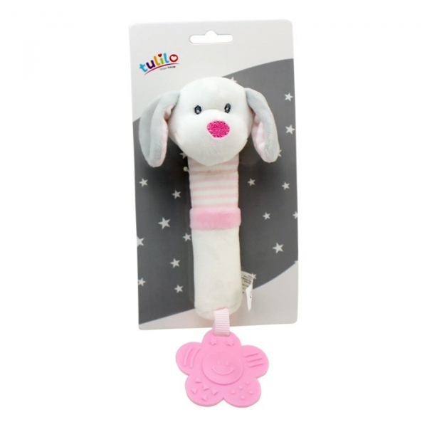 Zabawka z dźwiękiem New Baby Piesek biały 17 cm (5017d)