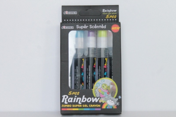 RAINBOW Kredki żelowe - zapachowe 5 kolorów (SIRB5500)