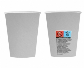 Kubeczki papierowe srebrne 270ml 8szt
