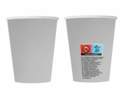Kubeczki papierowe srebrne 270ml 8szt