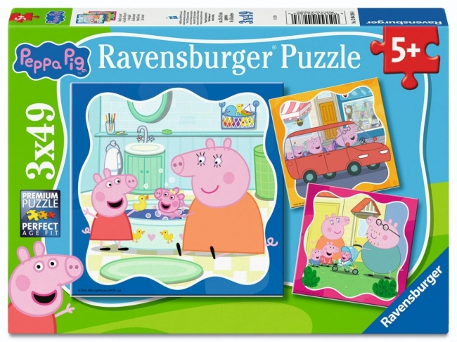 Puzzle 3x49 Peppa Pig