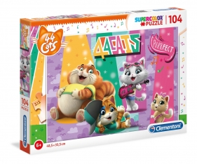 Puzzle SuperColor 104: Koty (27288)