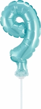 Balon foliowy Godan błękitny 13 cm cyfra 9 (BC-5BLO9)