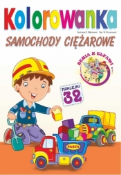Kolorowanka. Samochody ciężarowe z naklejkami - Opracowanie zbiorowe