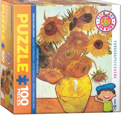 Puzzle 100 FINE ART KIDS Twelve Sunflowers by Van 6100-3688