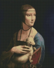 Diamentowa mozaika - Dama z gronostajem 40x50cm