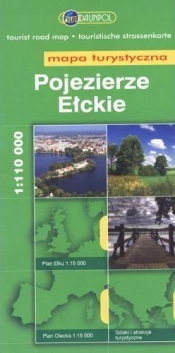 Pojezierze Ełckie mapa turystyczna 1:110 000
