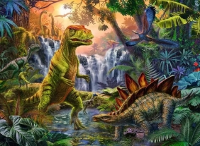Ravensburger, Puzzle XXL 100: Oaza dinozaurów (12888)
