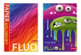 Zeszyt papierów kolorowych "Fluo" Dan-Mark A5, 8k
