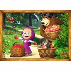 Trefl, Puzzle 4w1: Masza w lesie (34388)