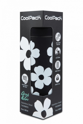 Coolpack, Bidon metalowy z kubeczkiem Vectis - Flores Jasmine (Z33916)