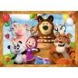 Trefl, Puzzle 4w1: Masza w lesie (34388)