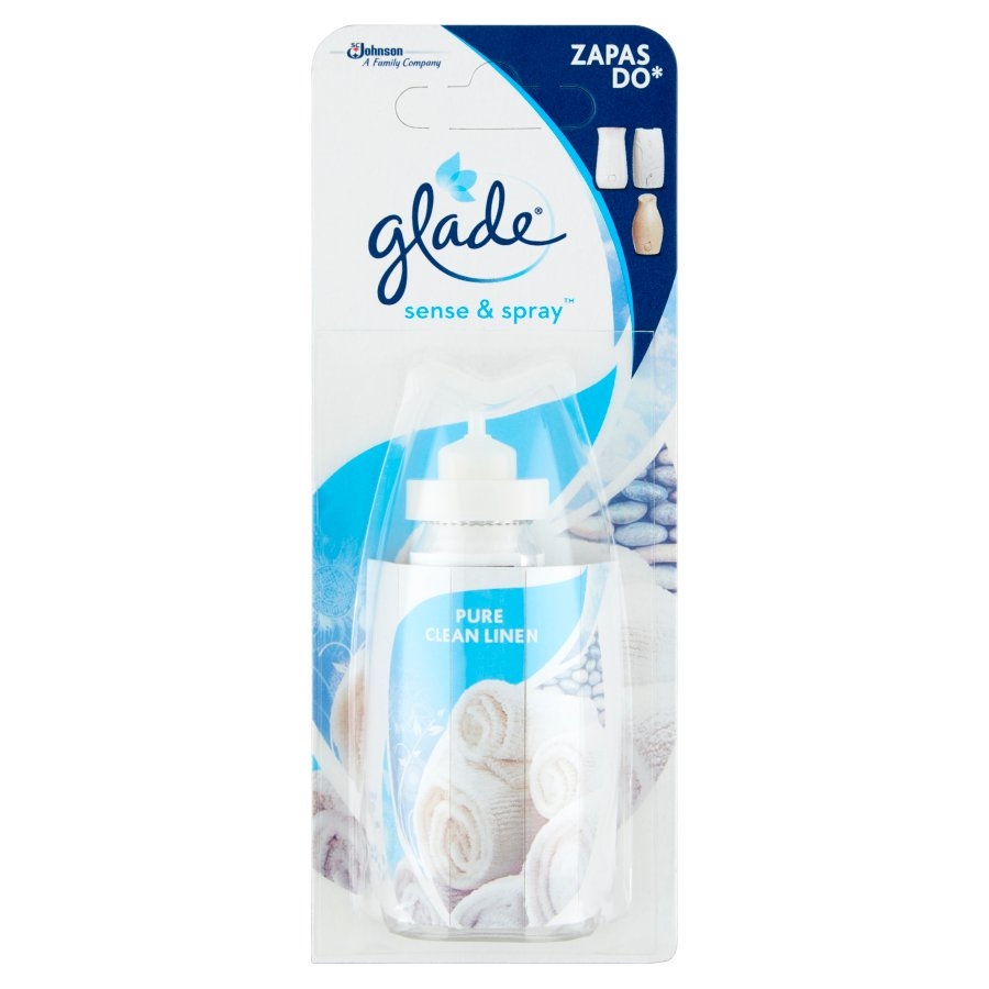 Glade sense & spray - Pure Clean Linen - wkład do automatycznego odświeżacza powietrza, 18 ml