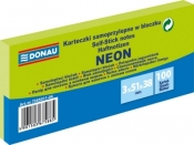 Notes samoprzylepny Donau Neon zielony 300k 51 mm x 38 mm (7585011-06)
