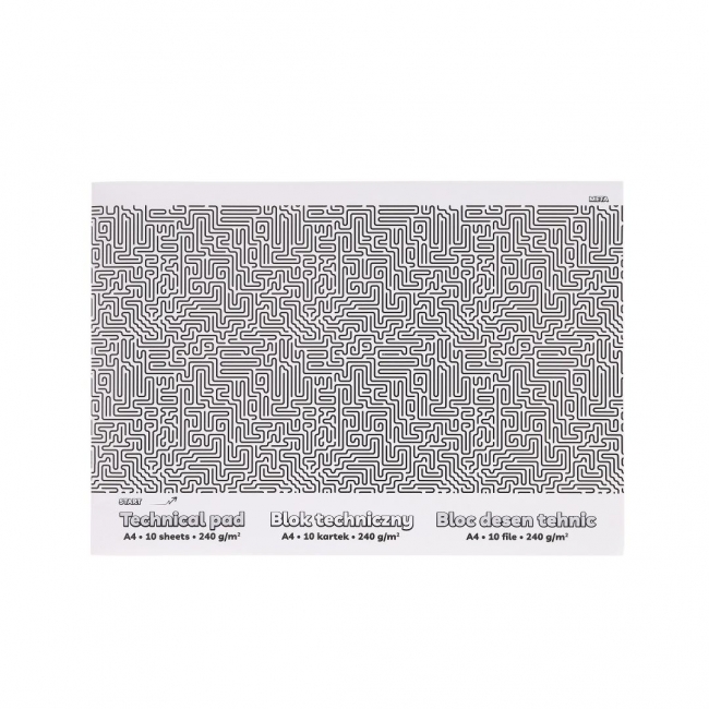 Blok techniczny A4/10K 240g Labirynt