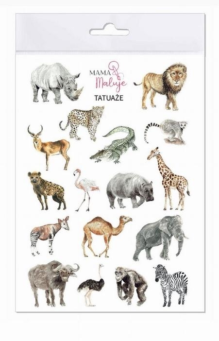 <img src='https://webimage.pl/pics/886/0/d5906893330079.jpg' style='height:440px' /> Tatuaże zmywalne Zwierzęta Afryki