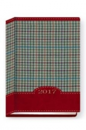 Terminarz 2017 - B7 kratka czerwona