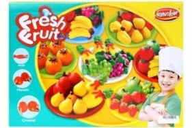 Masa plastyczna z foremkami owoce