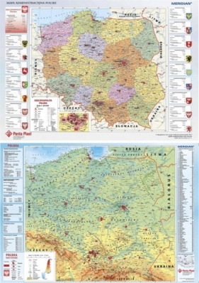 Podkład dwustronny z mapą Polski