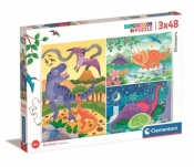 Puzzle 3x48 Super Kolor Dinosauri