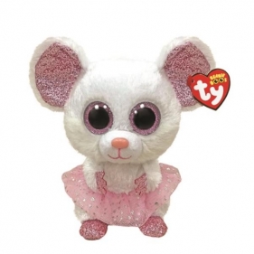 Ty Beanie Boos: Nina - maskotka biała ballerina mysz, 24cm (TY36488)