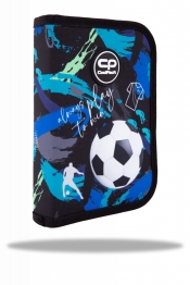 Coolpack, Piórnik jednoklapkowy bez wyposażenia Clipper - Football Navy (F076967)