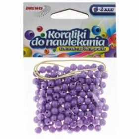 Koraliki do nawlekania fioletowe + sznurek 8mm 16g