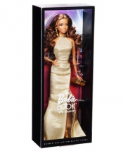 Barbie Look Lalka na czerwonym dywanie złota suknia
