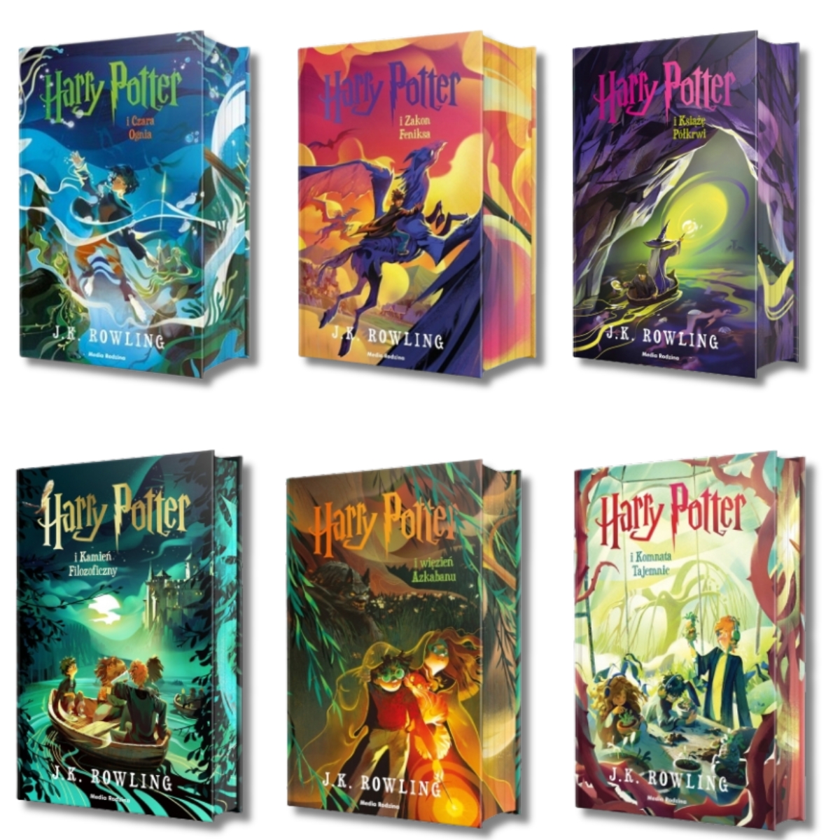 Pakiet Harry Potter. Tom 1-6. Polska okładka z barwionymi brzegami. Edycja limitowana.