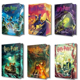 Pakiet Harry Potter. Tom 1-6. Polska okładka z barwionymi brzegami. Edycja limitowana. - J.K. Rowling