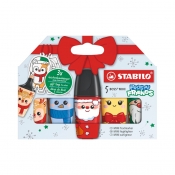 Zakreślacz Boss Mini Frosty Friends etui, 5 kolorów