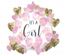 Balon foliowy Baby Girl Pink Watercolor 76x76cm