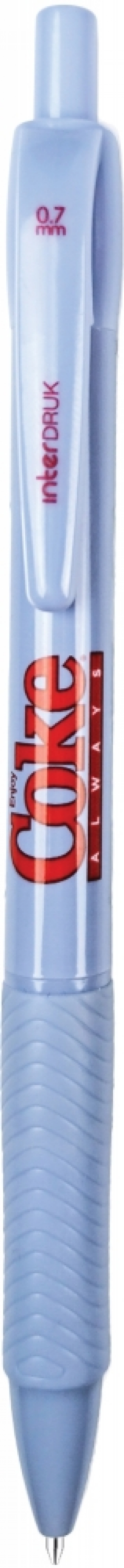 Długopis automatyczny z gripem Coca-Cola niebieski, 1 szt